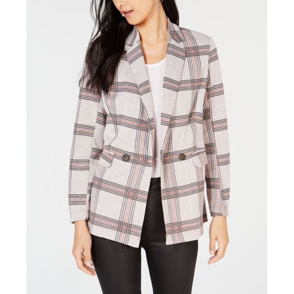 Project 28 Nyc Plaid Double Breasted Blazer